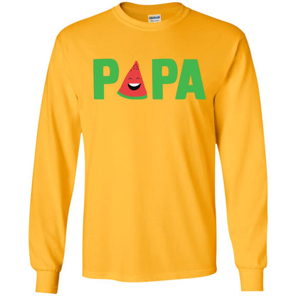 Papa Watermelon Funny Summer Melon Fruit Shirt For Mens Gold