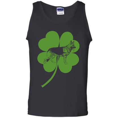 German Shepherd Shamrock St. Patrick_s Day T-shirt Black