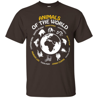 Save The Animals T-shirt Rare Animals Of The World Dark Chocolate