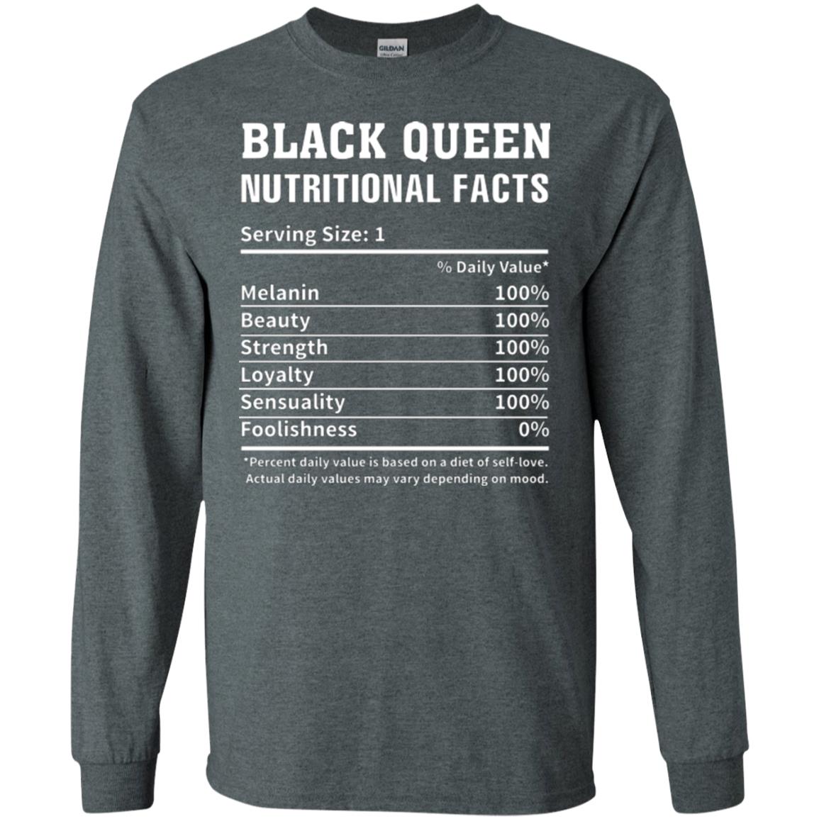 Nubian T-shirt Black Queen Nutritional Facts Dark Heather