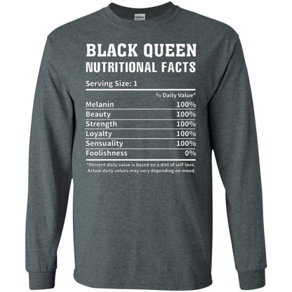 Nubian T-shirt Black Queen Nutritional Facts Dark Heather