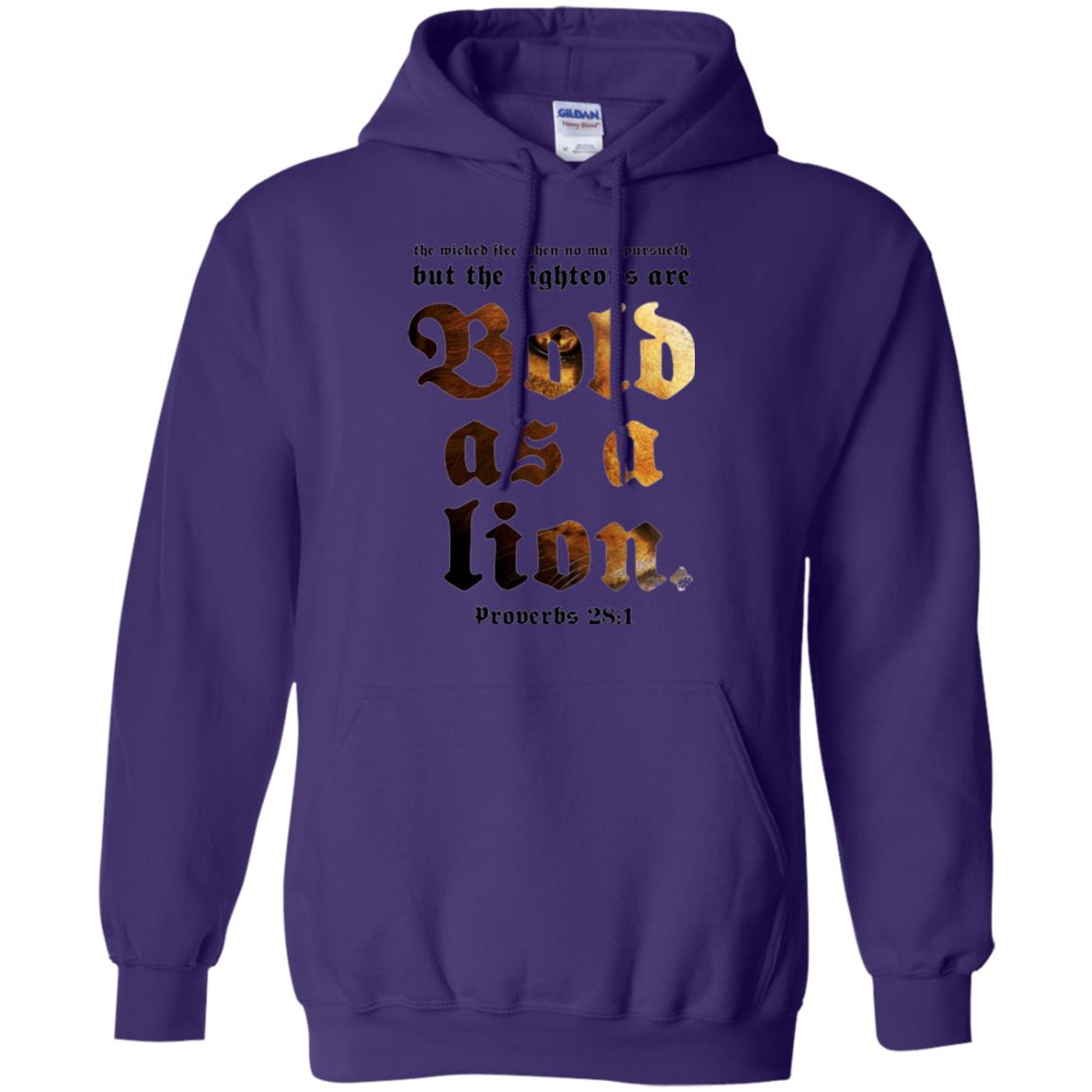 Christian T-shirt Bold As A Lion Purple