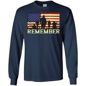 Military Of United States Memorial Day ShirtG240 Gildan LS Ultra Cotton T-Shirt