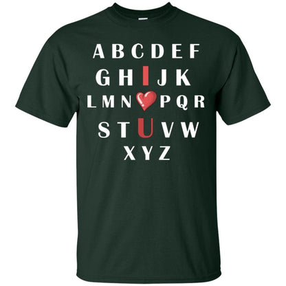 Alphabet I Love You T-shirt Forest