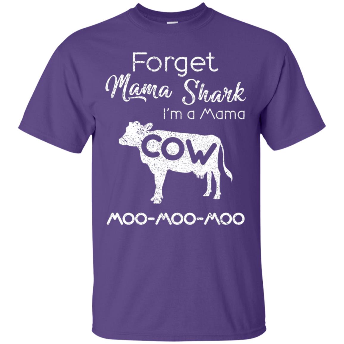 Forget Mama Shark I'm A Mama Cow Shirt Purple