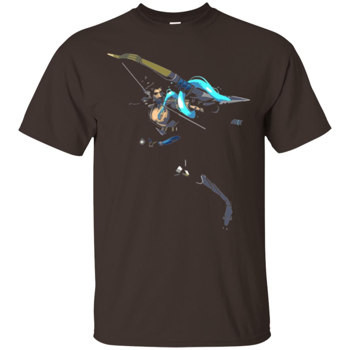 Overwatch Hanzo Dragonstrike Spray T-shirt Dark Chocolate