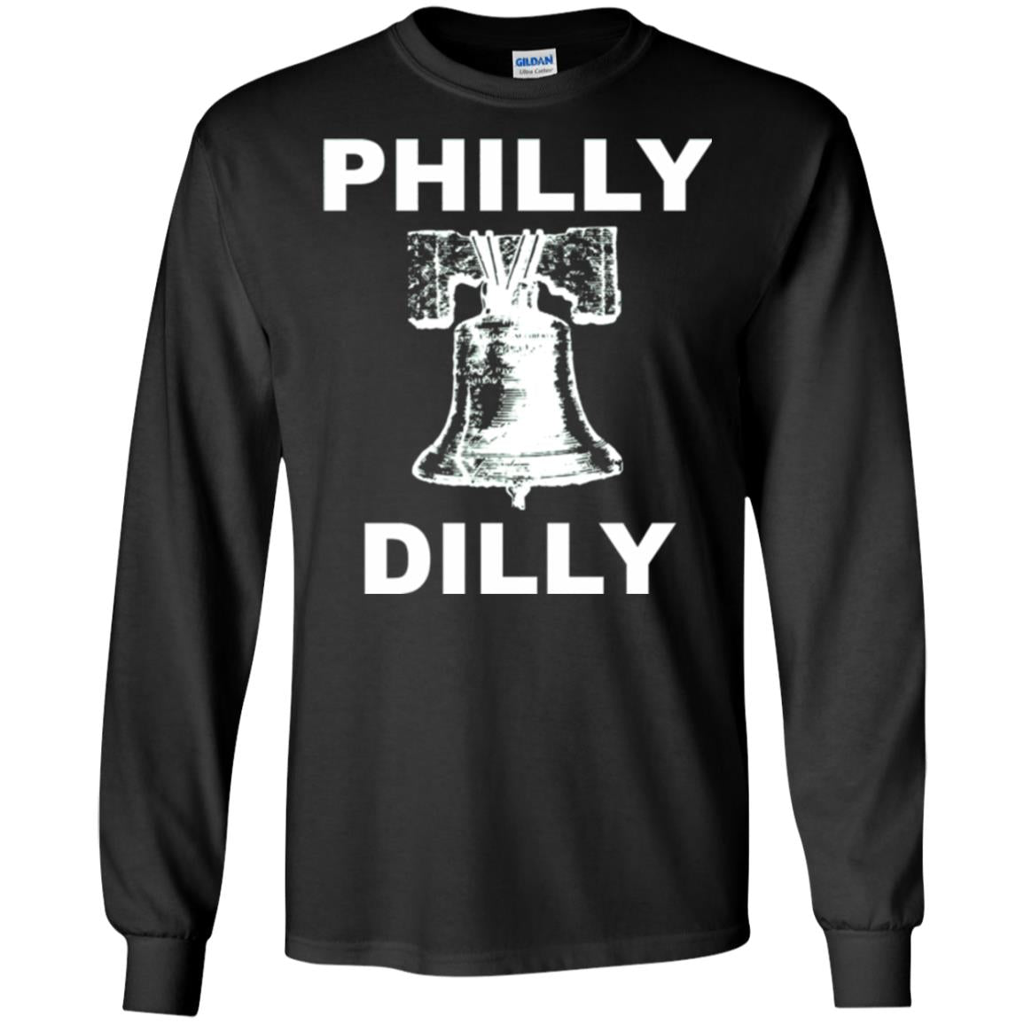 Football T-shirt Philly Dilly With Liberty Bell And Crack Philadelphia Black