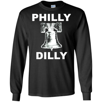 Football T-shirt Philly Dilly With Liberty Bell And Crack Philadelphia Black