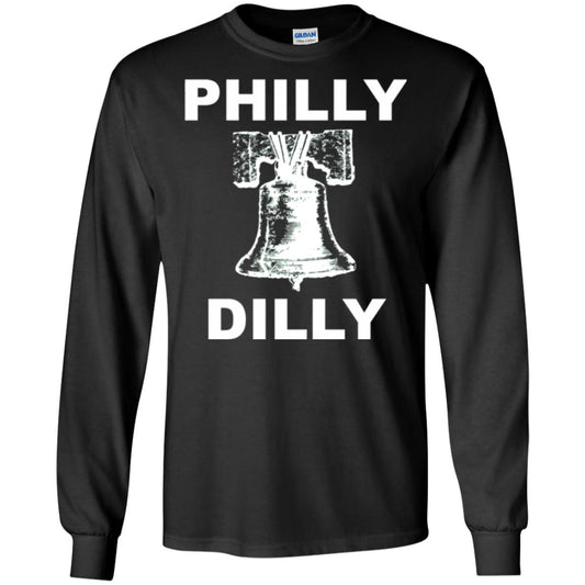Football T-shirt Philly Dilly With Liberty Bell And Crack Philadelphia Black