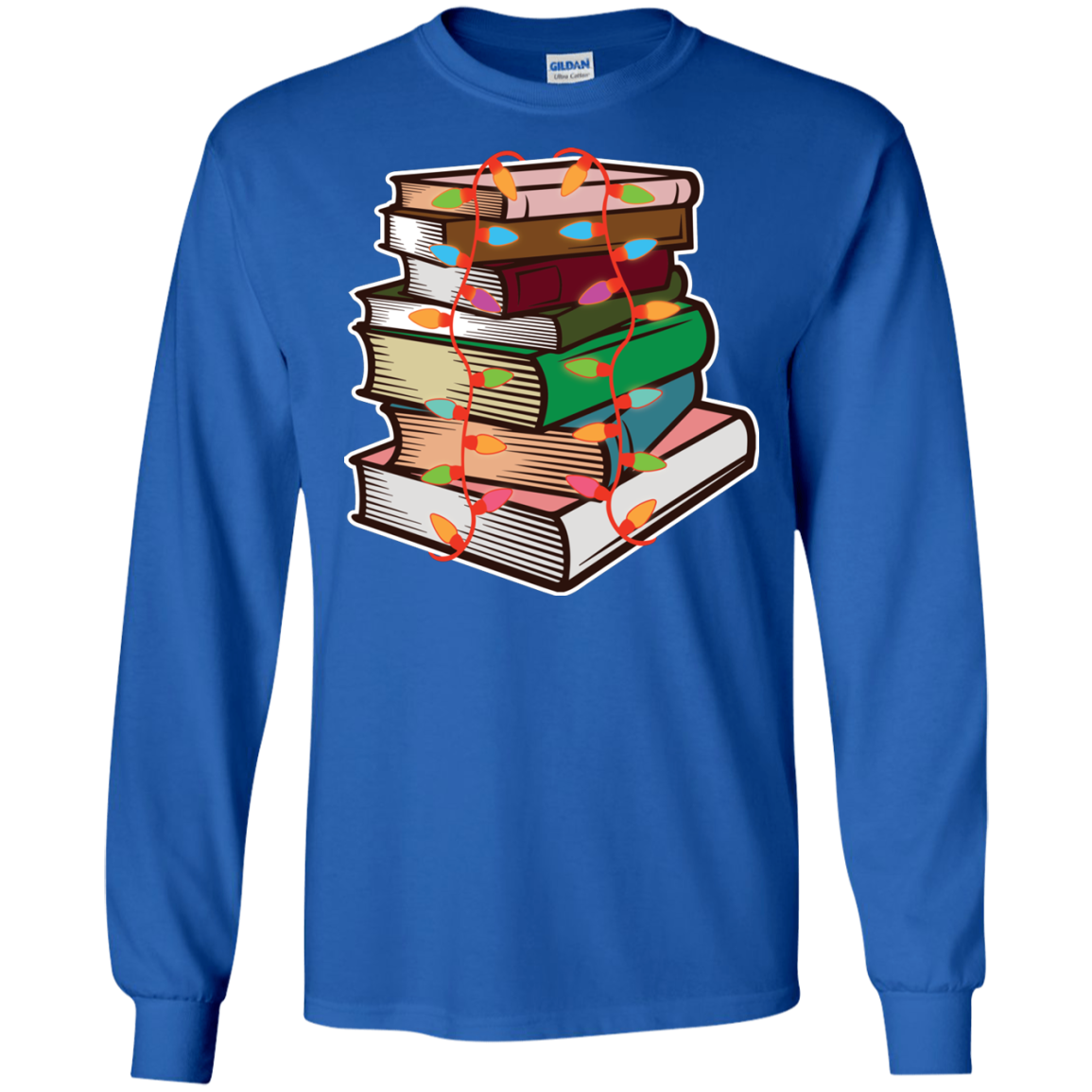 Fairy Lights Christmas Gift T-shirt Book Lover Royal