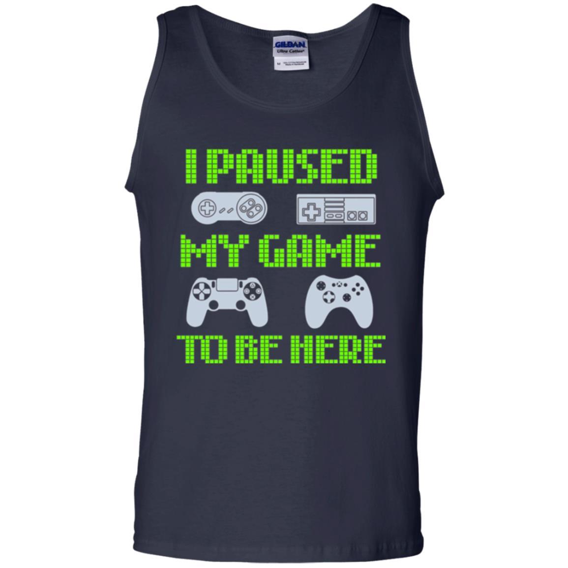 Gamer T-shirt I Paused My Game To Be Here Navy