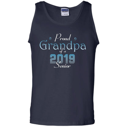 Proud Grandpa Of 2019 Senior Granddad Shirt Navy