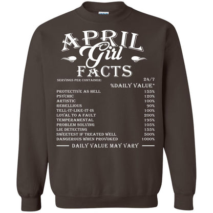 April Girl Facts T-shirt Dark Chocolate