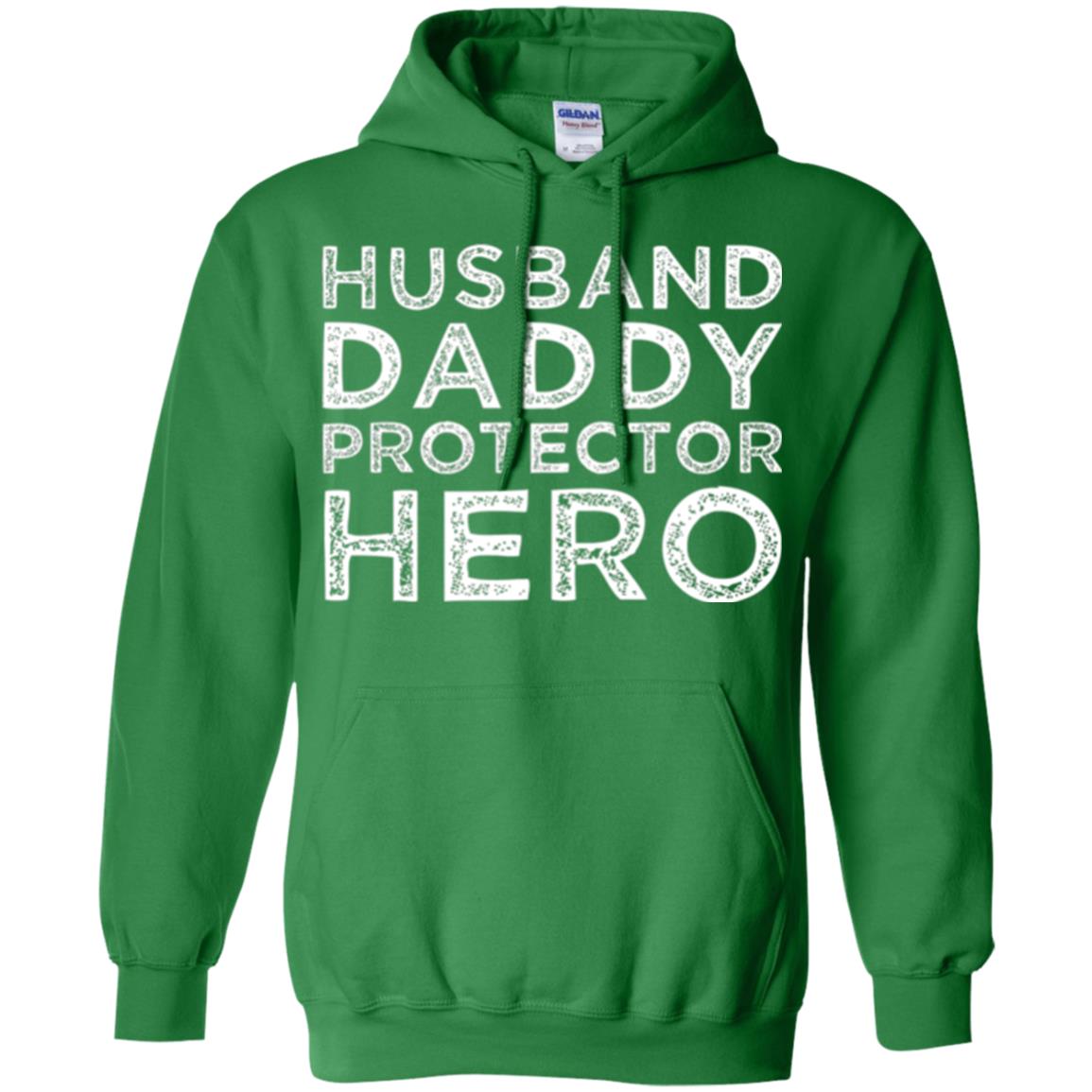 Husband Daddy Protector Hero T-shirt Irish Green