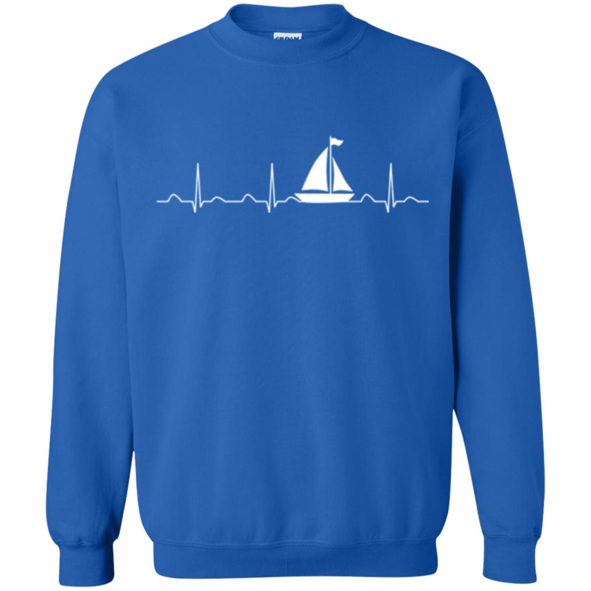 Boating Sailor T-shirt Heartbeat Royal