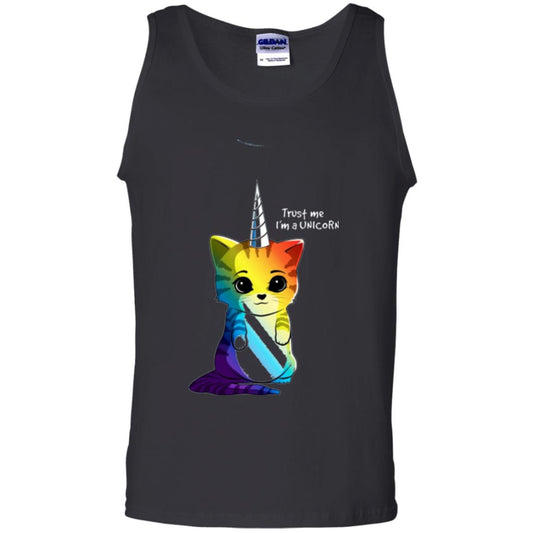 Cat Lovers T-shirt Caticorn Rainbow Trust Me I_m A Unicorn Black