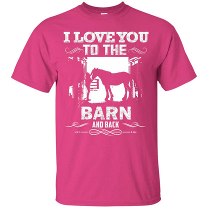 To The Barn And Back Horse Lover Riding Shirt Heliconia