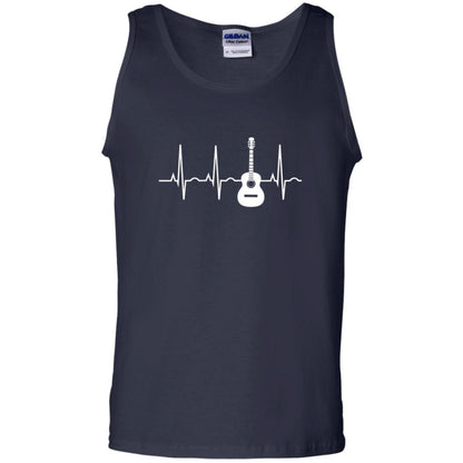 Guitarist T-shirt Guitar Heartbeat T-shirt Navy