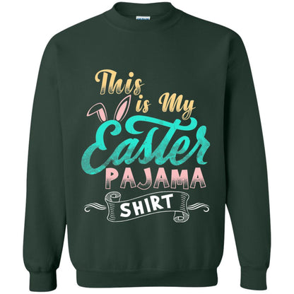Easter T-shirt This Is Easter Pajama Shirt Forest Green