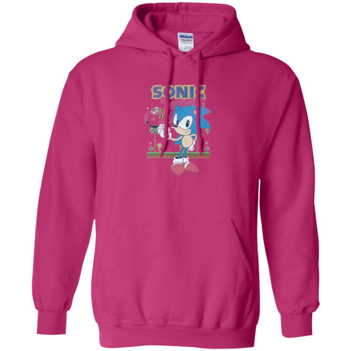 Gamer T-shirt Sega Sonic The Hedgehog Battles Dr. Eggman Robotnik Heliconia