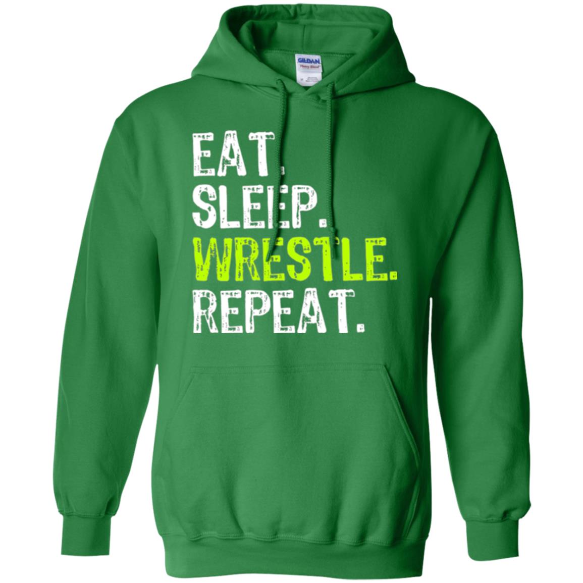Wrestling T-shirt Eat Sleep Wrestle Repeat Irish Green