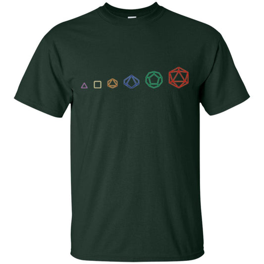 Gamer T-shirt D20 Dice Evolution Role T-shirt Forest Green