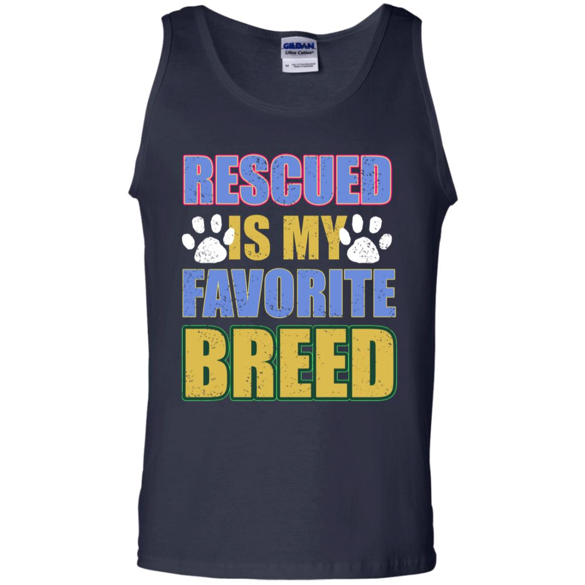 Rescued Is My Favorite Breed Shirt Navy