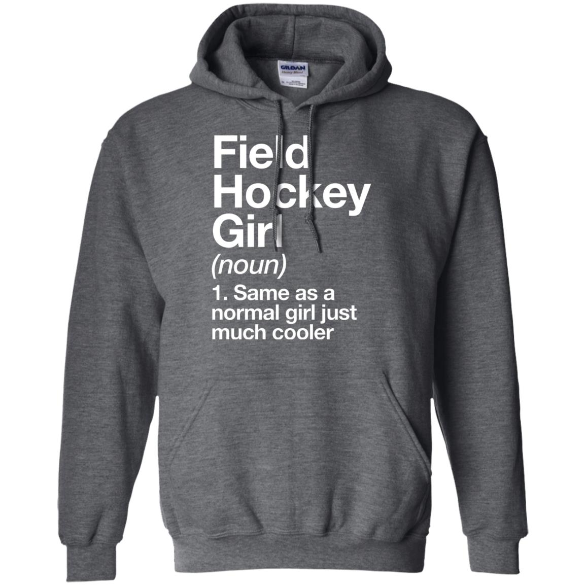 Field Hockey Girl Definition Hockey Lover T-shirt Dark Heather