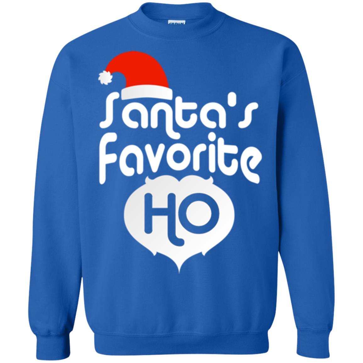 Christmas T-shirt Santa's Favorite Ho Royal