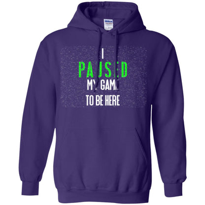 Gamer T-shirt I Paused My Game To Be Here Purple
