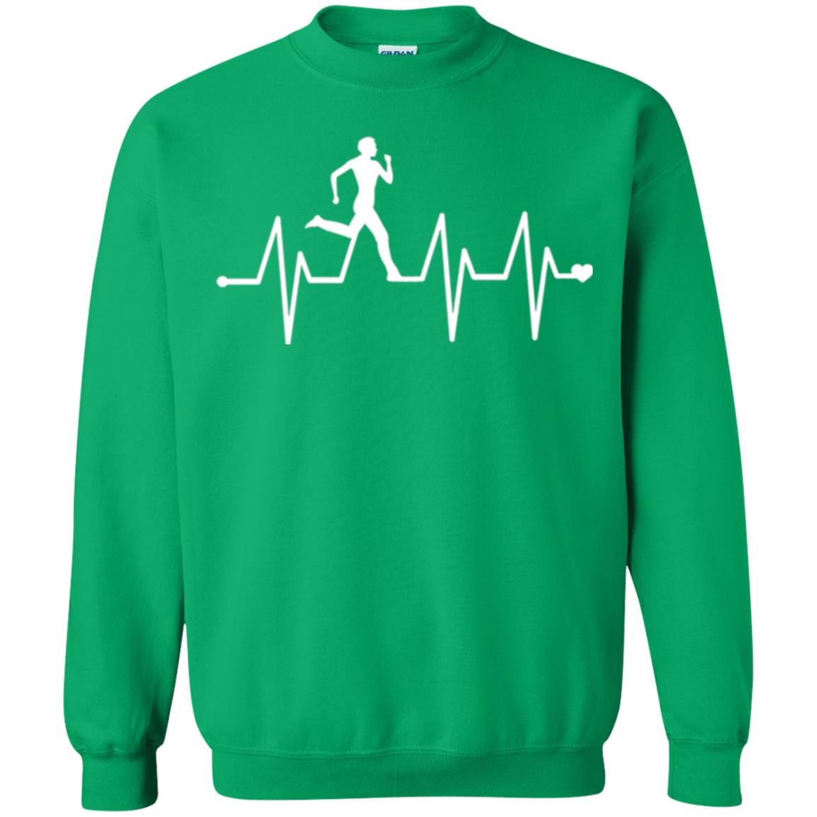 Running T-shirt Athletics Heartbeat Pulse Irish Green