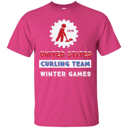 United States Curling Team Winter Games Curling Lover T-shirt Heliconia
