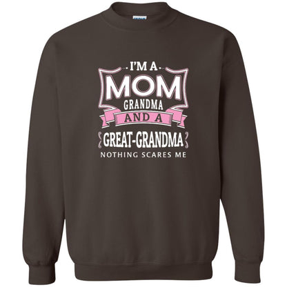 Nana T-shirt Nothing Scares Me I'm Mom Grandma Dark Chocolate