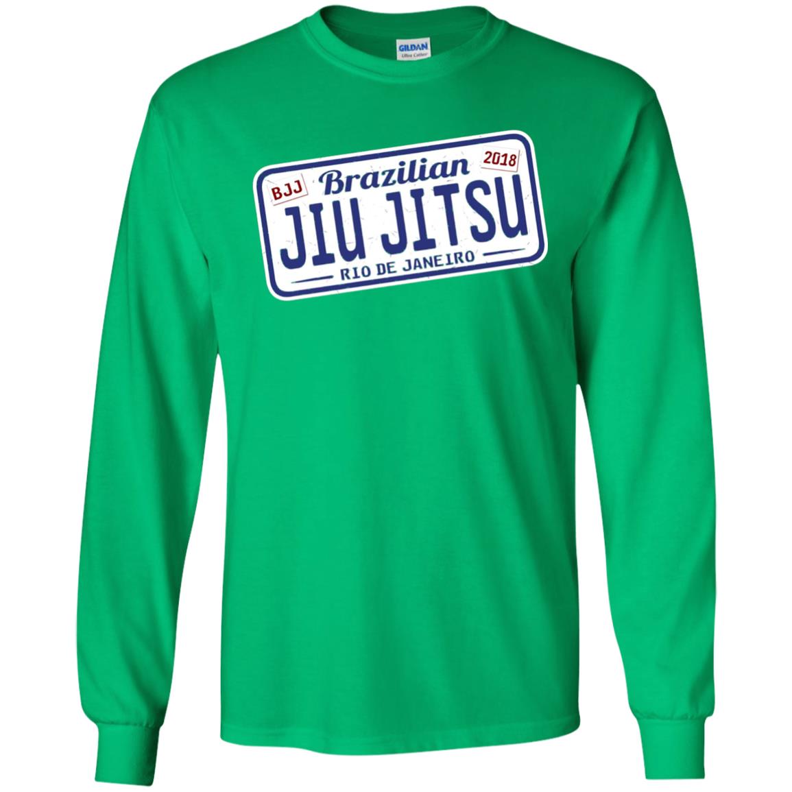 Funny Jiu Jitsu Bjj License Plate T-shirt Irish Green