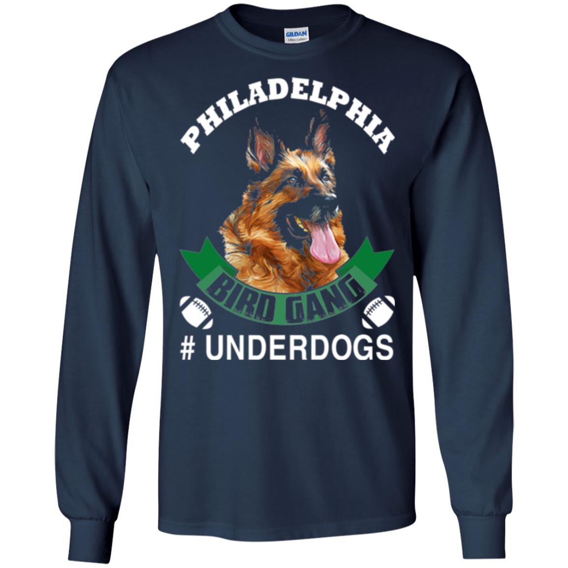 Football Lover T-shirt Philadelphia Bird Gang Underdogs 2018 Navy
