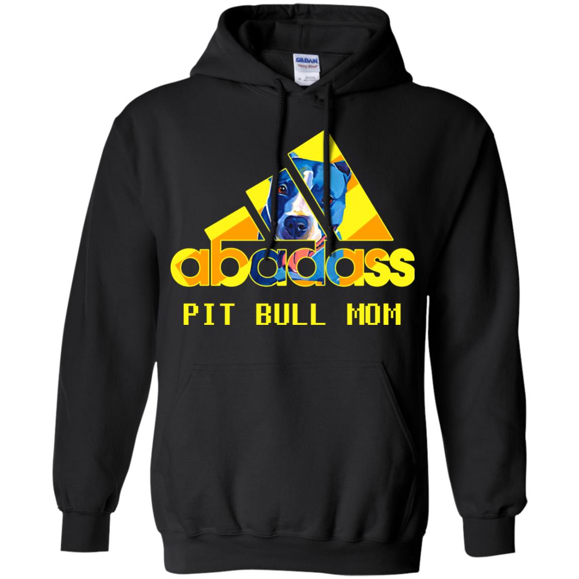 Abadass Pit Bull Mom Mommy Loves Pitbull Shirt Black