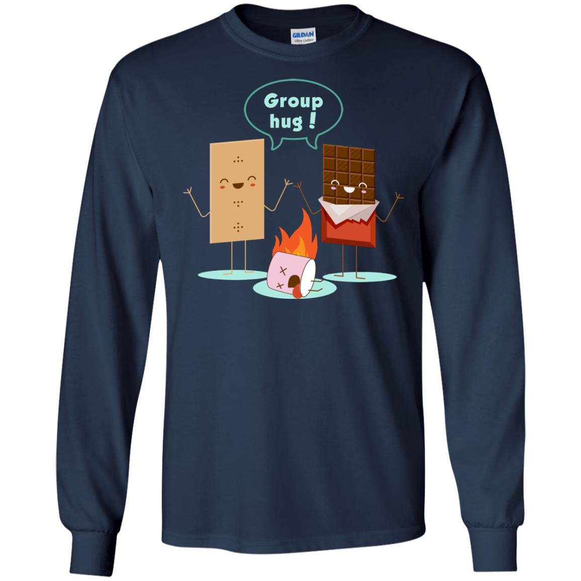 Funny Smores Chocolate Marshmallow Hiking Camping T-shirt Navy
