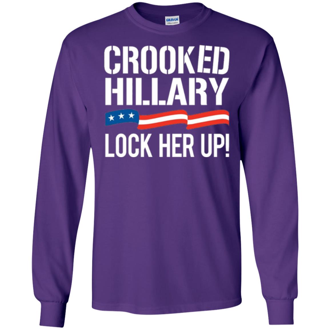 Crooked Hillary Lock Her Up T-shirt Purple