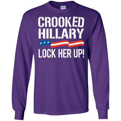 Crooked Hillary Lock Her Up T-shirt Purple