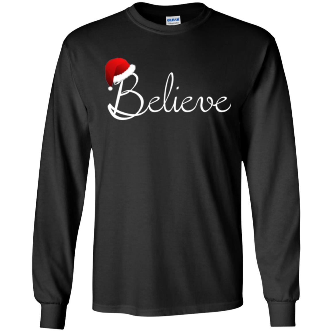 Believe Christmas Shirt - Best Santa Christmas T-shirt Black