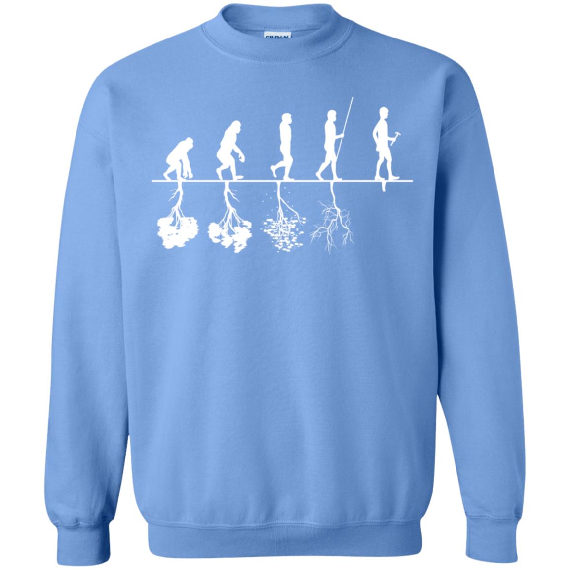 Evolution Tree Of Human Life Thinking Save Environment Shirt Carolina Blue