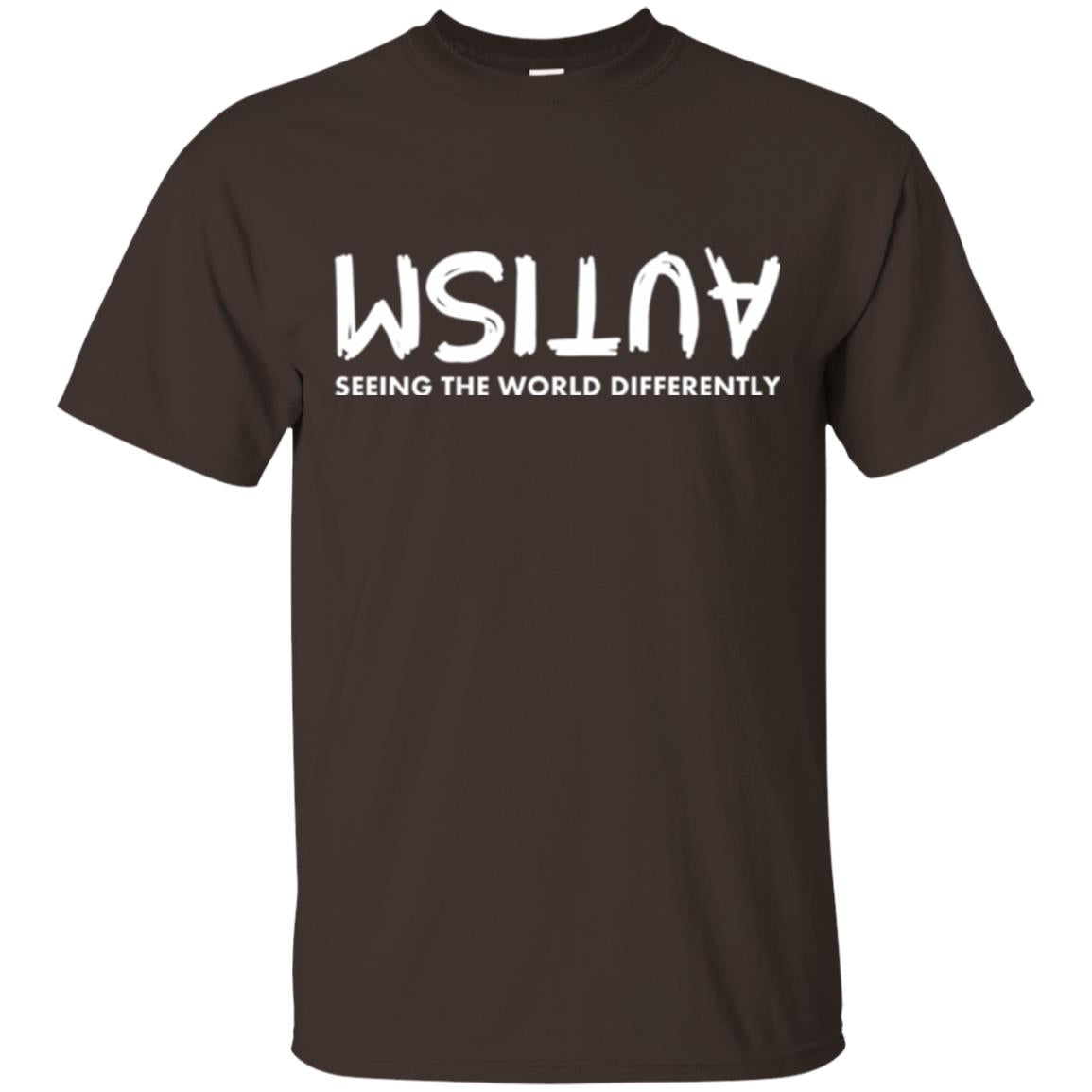Pround Autism Shirt Seeing The World Differently Dark Chocolate