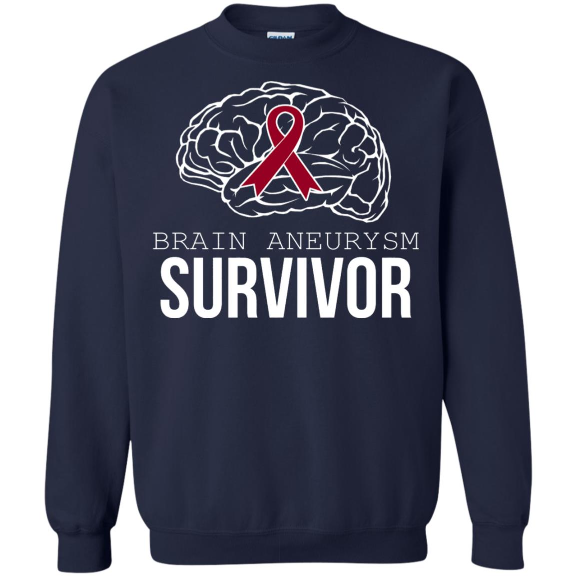 Brain Aneurysm Survivor T-shirt Navy