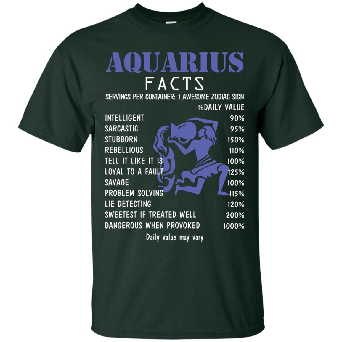 Aquarius Facts 1 Awesome Zodiac Sign Gift Shirt Fo Aquarius Horoscope Forest