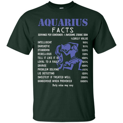 Aquarius Facts 1 Awesome Zodiac Sign Gift Shirt Fo Aquarius Horoscope Forest
