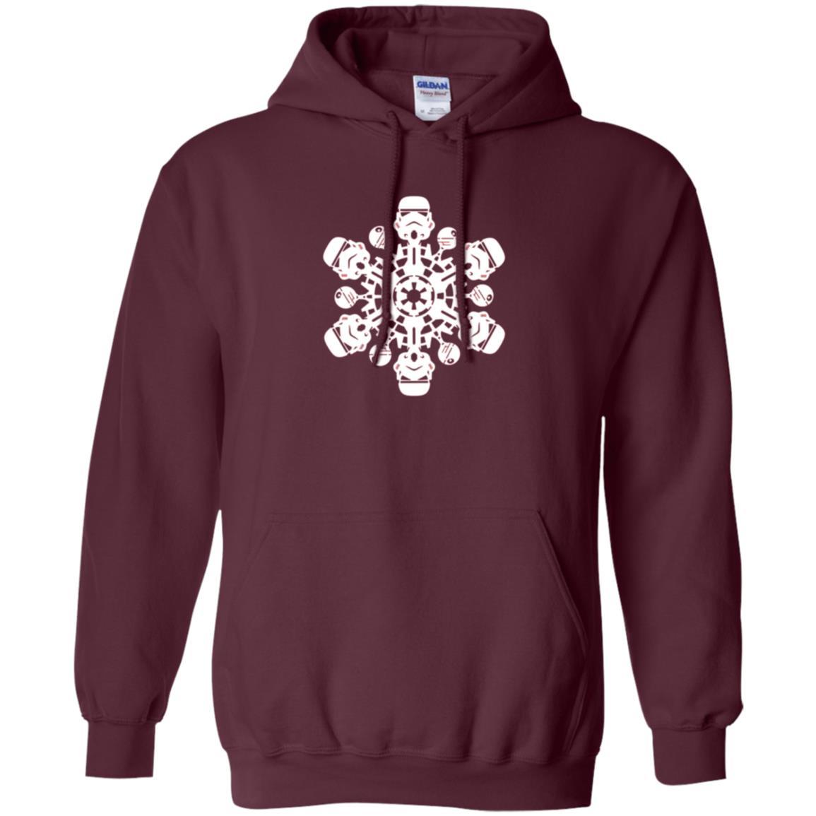 Film T-shirt Star Wars Stormtrooper Christmas Snowflake Graphic Maroon
