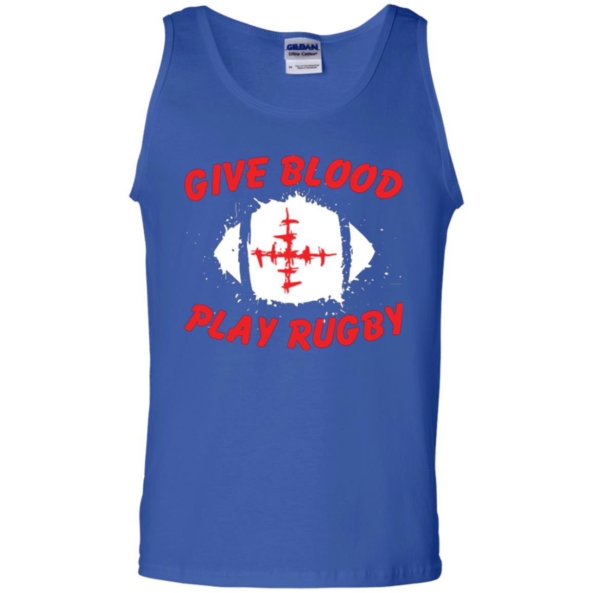 Football Lover T-shirt Give Blood Play Rugby Royal