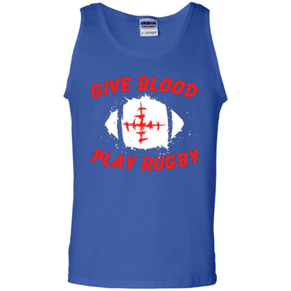 Football Lover T-shirt Give Blood Play Rugby Royal