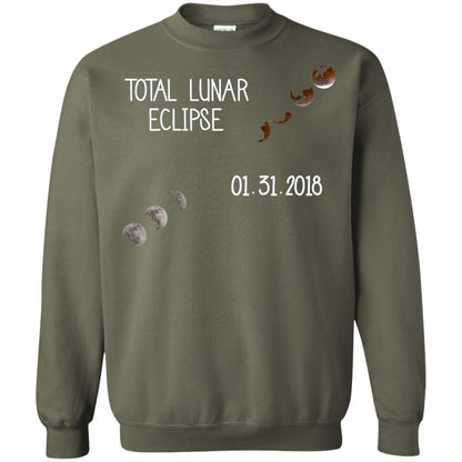 Total Lunar Eclipse 01-31-2018 Celebration Shirt Military Green