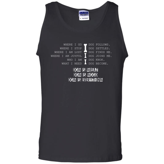 Dog Lover T-shirt Where I Go Dog Follows Black